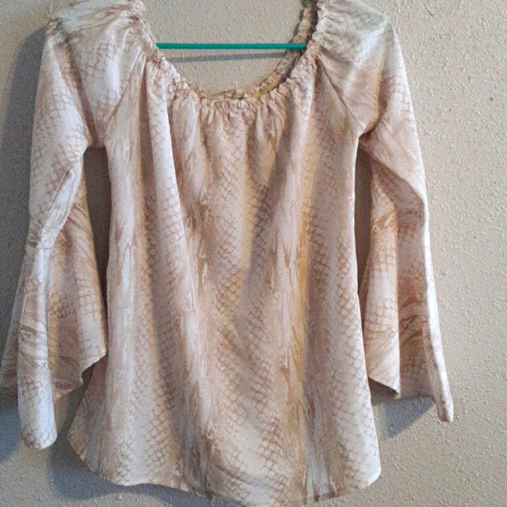 Snake Print Bell Sleeve